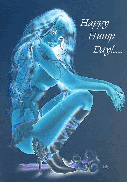 Humpday angel in blue