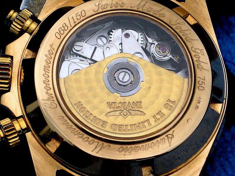 solid gold invicta watch