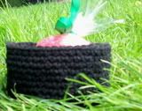 Crocheted Cauldron with Witchy Watermelon Foot Soak