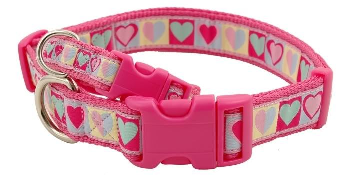 Douglas Paquette Hearts Dog Collars and Leads