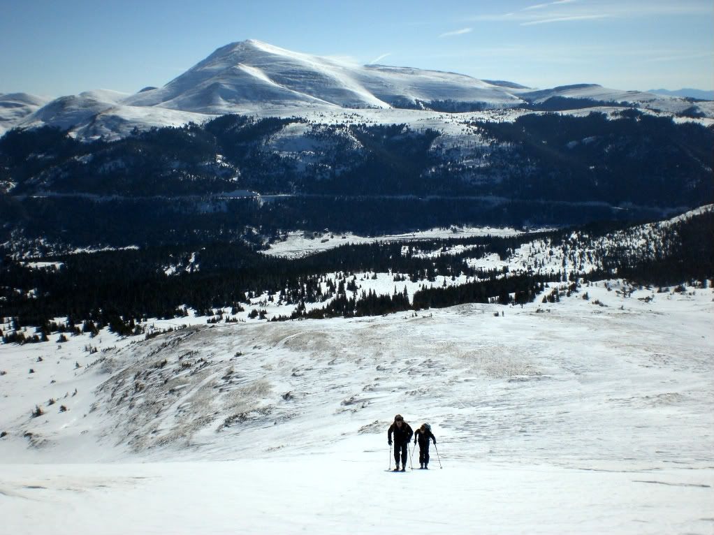 Bill and Caroline on the ridge, Silverheels in back (Photo: Ben Conners)