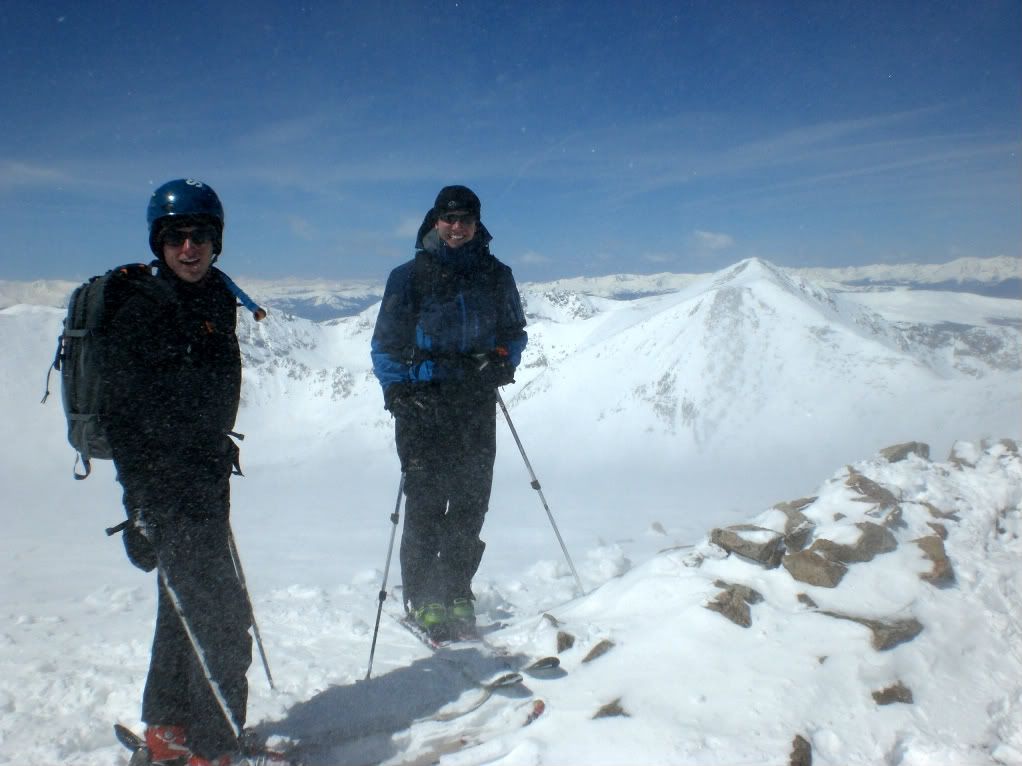 Caroline and I by the summit shelter (Photo: Carl Dowdy)