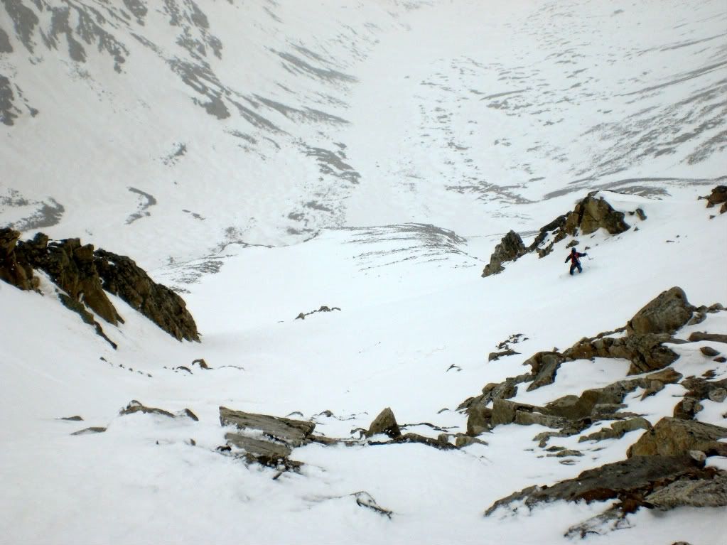 ...the Nordwand is skier‘s right a hundred feet or so (Photo: Carl Dowdy)