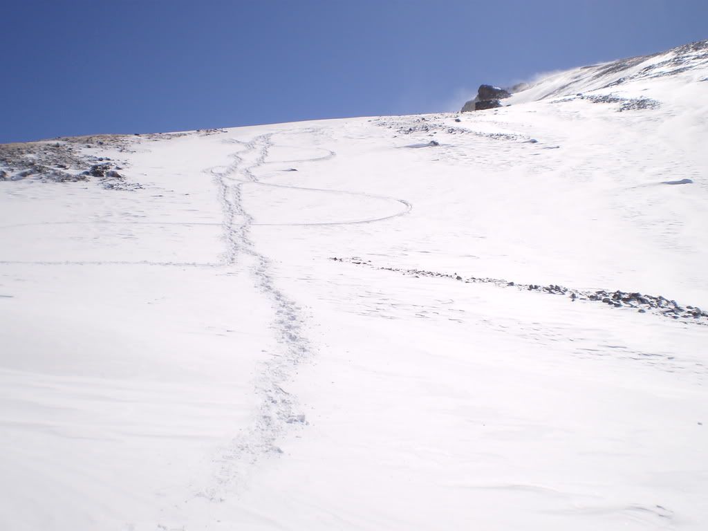 Tracks through the lower bowl