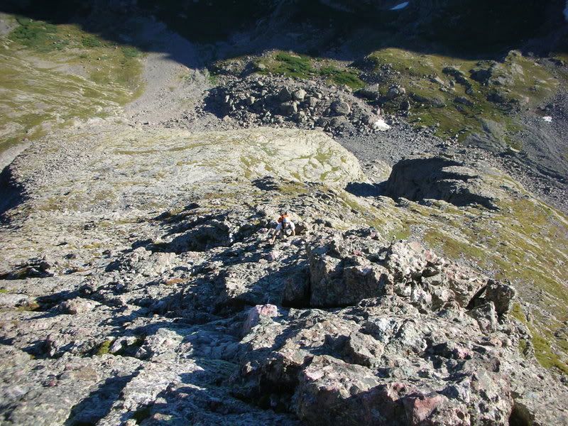 Looking down on the route early on