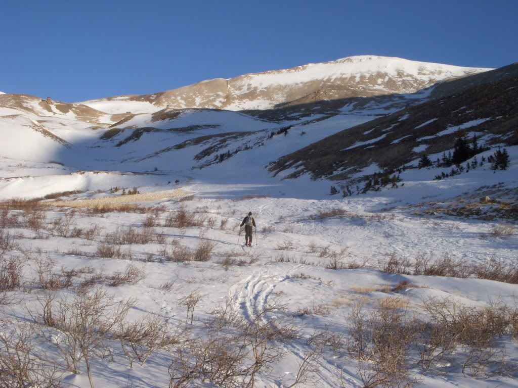 Skinning with Sherman at the head of the valley