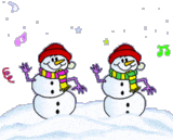 Snowmen dancing