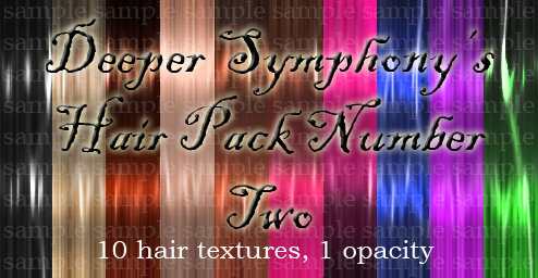 10 hair textures with superior shine, plus one FREE opacity!