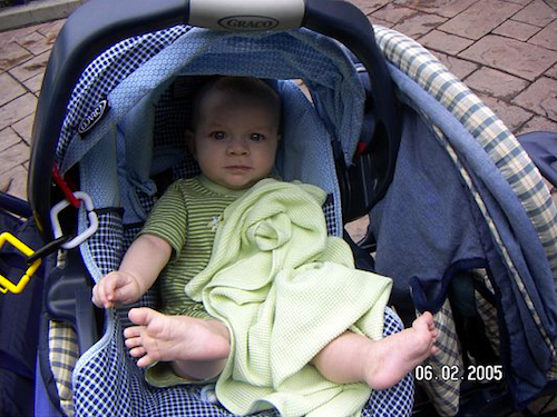 baby James' first visit to Disneyland
