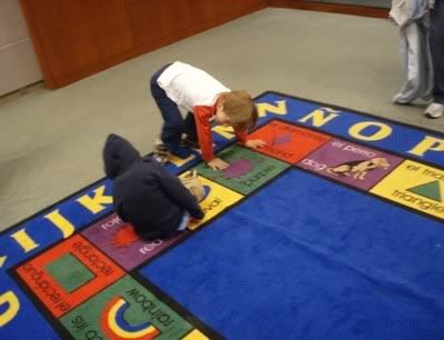 library alphabet rug