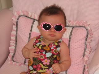 child wearing sunglasses