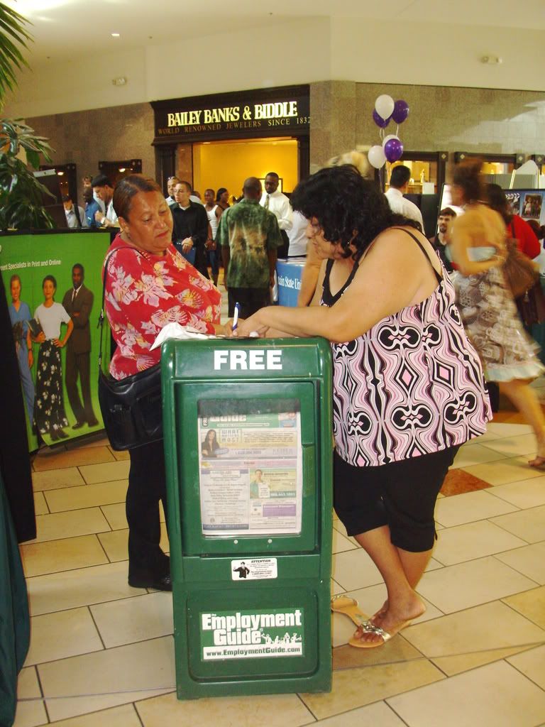 Job Seekers at the Orlando Job Fair at the Florida Mall