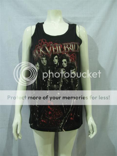 Black Veil Brides American Rock Band Women T Shirt Tank Top Sz M