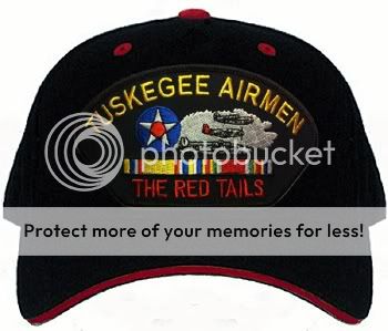 RED TAILS Tuskegee Airmen Veteran Military Baseball Cap Hat  