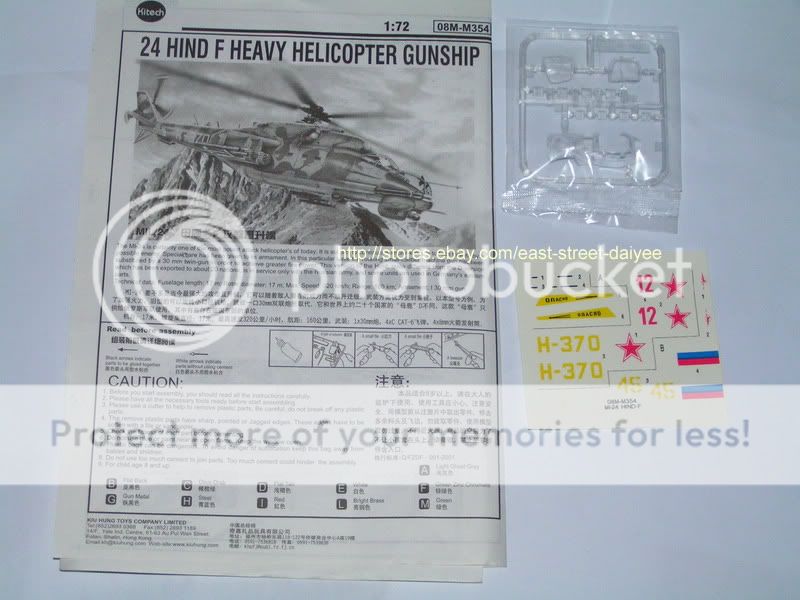 Kitech ZhengDefu 1/72 Mil 24 Mi 24 Hind F Helicopter  